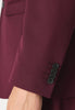 Tiavllya Casual 2 Pieces Mens Burgundy Suit Flat Notch Lapel Tuxedos For Wedding (Blazer+Pants)