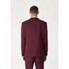 Tiavllya Casual 2 Pieces Mens Burgundy Suit Flat Notch Lapel Tuxedos For Wedding (Blazer+Pants)