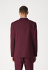 Tiavllya Casual 2 Pieces Mens Burgundy Suit Flat Notch Lapel Tuxedos For Wedding (Blazer+Pants)