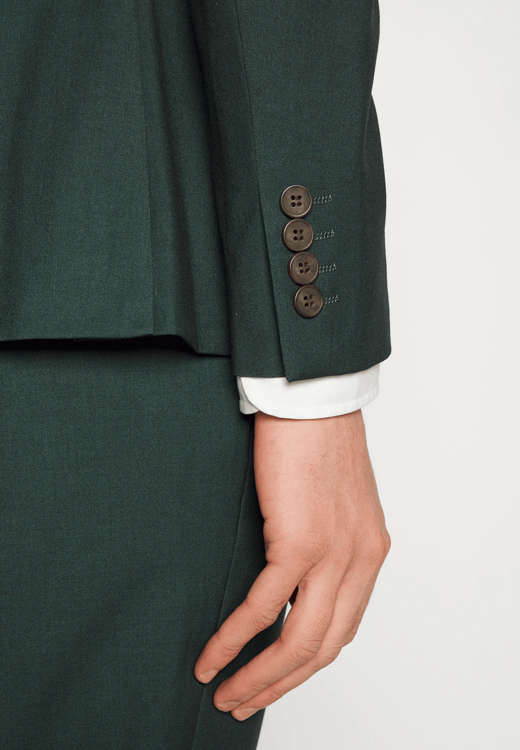 Tiavllya Casual 2 Pieces Mens Hunt Green Suit Flat Notch Lapel Tuxedos For Wedding (Blazer+Pants)