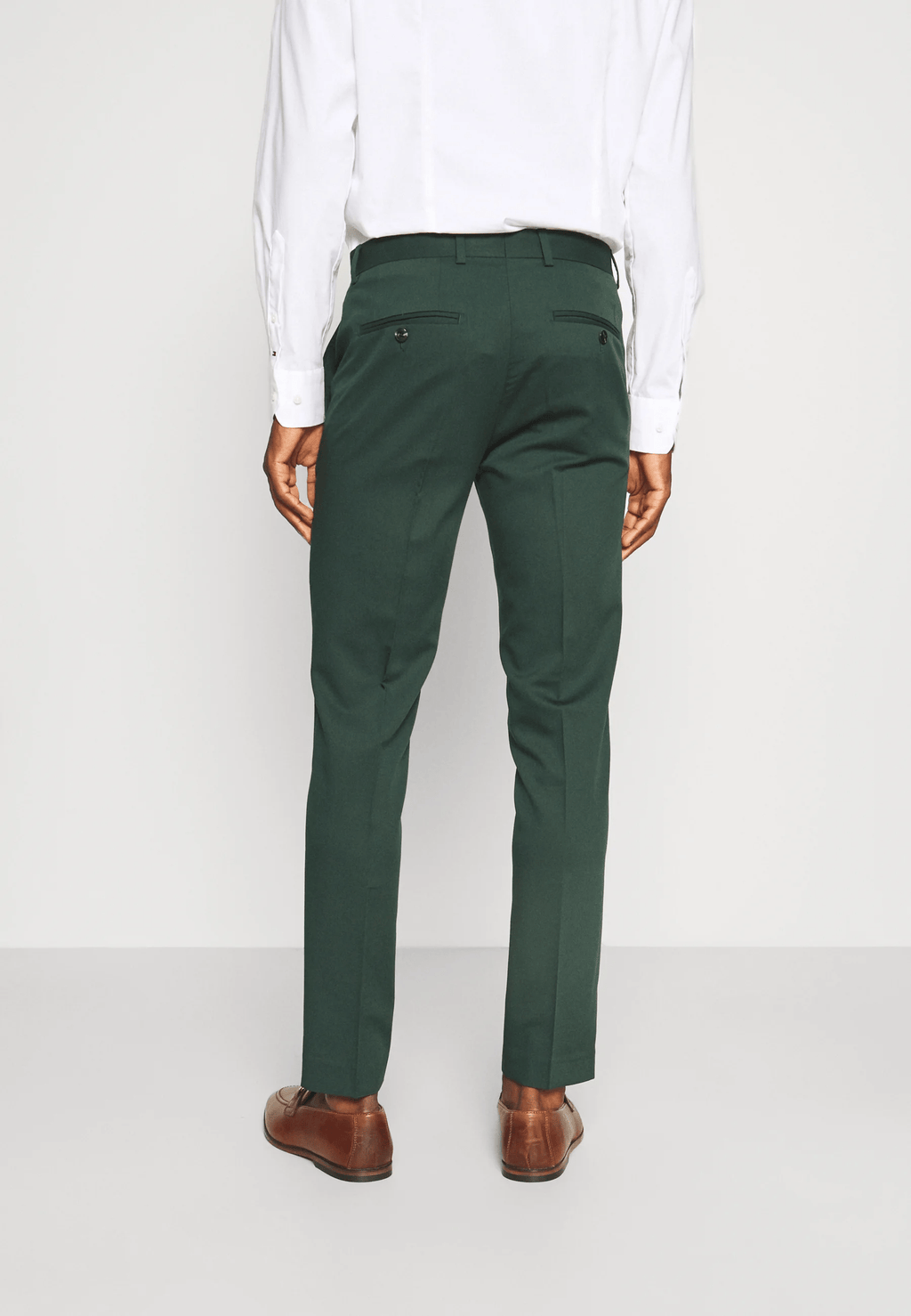 Tiavllya Casual 2 Pieces Mens Hunt Green Suit Flat Notch Lapel Tuxedos For Wedding (Blazer+Pants)