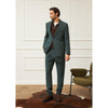 Tiavllya Casual 2 Pieces Mens Hunt Green Suit Flat Notch Lapel Tuxedos For Wedding (Blazer+Pants)