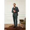 Tiavllya Casual 2 Pieces Mens Hunt Green Suit Flat Notch Lapel Tuxedos For Wedding (Blazer+Pants)