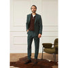Tiavllya Casual 2 Pieces Mens Hunt Green Suit Flat Notch Lapel Tuxedos For Wedding (Blazer+Pants)
