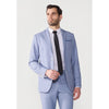 Tiavllya Casual 2 Pieces Mens Light Blue Suit Flat Notch Lapel Tuxedos For Wedding (Blazer+Pants)