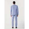 Tiavllya Casual 2 Pieces Mens Light Blue Suit Flat Notch Lapel Tuxedos For Wedding (Blazer+Pants)