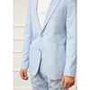 Tiavllya Casual 2 Pieces Mens Light Blue Suit Flat Notch Lapel Tuxedos For Wedding (Blazer+Pants)