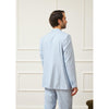 Tiavllya Casual 2 Pieces Mens Light Blue Suit Flat Notch Lapel Tuxedos For Wedding (Blazer+Pants)