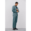 Tiavllya Casual 2 Pieces Mens Suit Flat Notch Lapel Tuxedos For Wedding (Blazer+Pants)