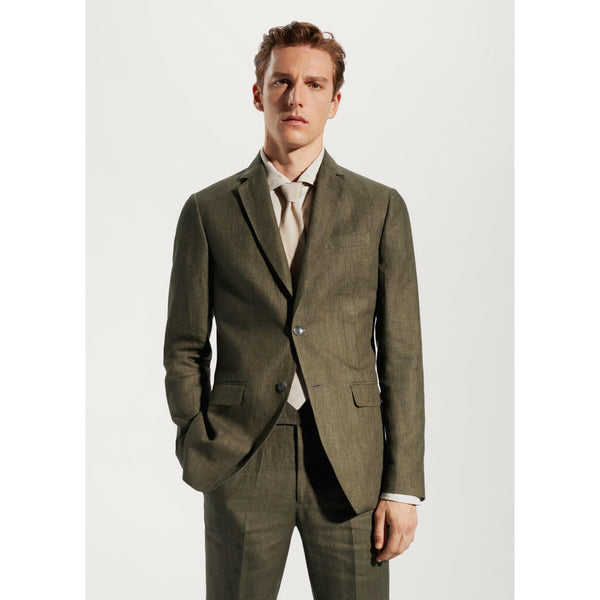 Tiavllya Casual 2 Pieces Mens Suit Flat Notch Lapel Tuxedos For Wedding (Blazer+Pants)