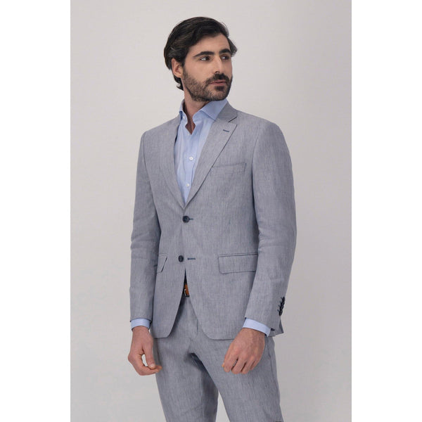 Tiavllya Casual 2 Pieces Mens Suit Flat Notch Lapel Tuxedos For Wedding (Blazer+Pants)