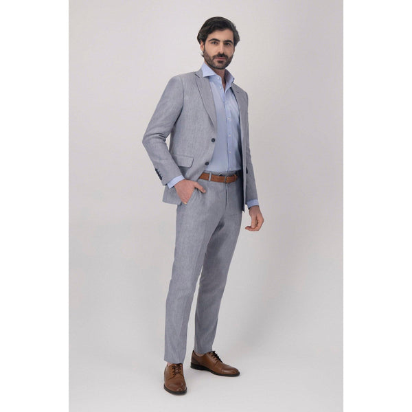 Tiavllya Casual 2 Pieces Mens Suit Flat Notch Lapel Tuxedos For Wedding (Blazer+Pants)