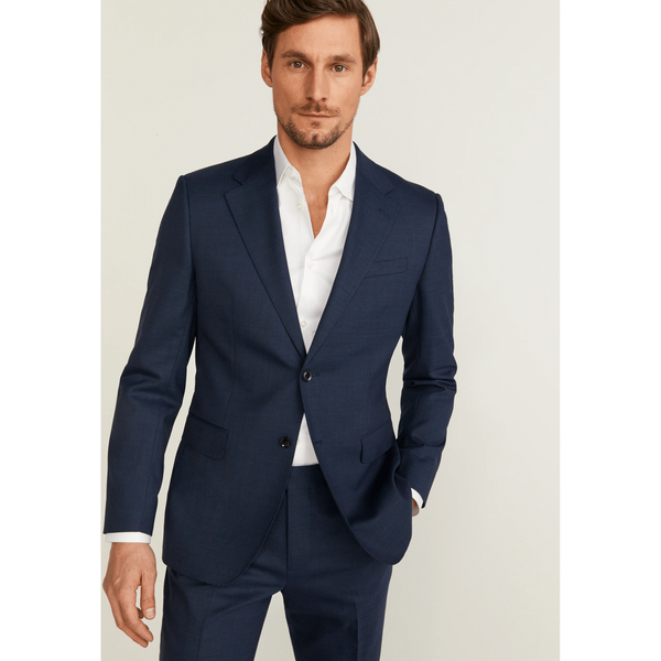 Tiavllya Casual 2 Pieces Mens Suit Flat Notch Lapel Tuxedos For Wedding (Blazer+Pants)