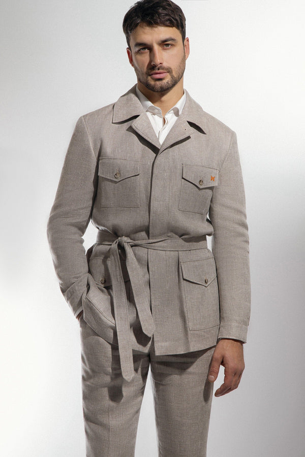 Tiavllya Casual 2 Pieces Mens Suit Flat Notch Lapel Tuxedos For Wedding (Blazer+Pants)