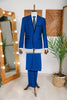 Tiavllya Casual 2 Pieces Mens Suit Flat Notch Lapel Tuxedos For Wedding (Blazer+Pants)
