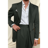Tiavllya Casual 2 Pieces Mens Suit Flat Peak Lapel Tuxedos For Wedding (Blazer+Pants)