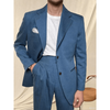 Tiavllya Casual 2 Pieces Mens Suit Flat Peak Lapel Tuxedos For Wedding (Blazer+Pants)