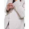 Tiavllya Casual 2 Pieces Mens White Suit Flat Notch Lapel Tuxedos For Wedding (Blazer+Pants)