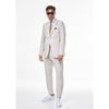 Tiavllya Casual 2 Pieces Mens White Suit Flat Notch Lapel Tuxedos For Wedding (Blazer+Pants)
