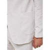 Tiavllya Casual 2 Pieces Mens White Suit Flat Notch Lapel Tuxedos For Wedding (Blazer+Pants)