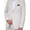 Tiavllya Casual 2 Pieces Mens White Suit Flat Notch Lapel Tuxedos For Wedding (Blazer+Pants)