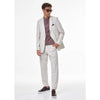 Tiavllya Casual 2 Pieces Mens White Suit Flat Notch Lapel Tuxedos For Wedding (Blazer+Pants)