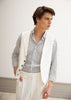Tiavllya Casual 2 Pieces Mens White Suit Flat Notch Lapel Vest Suit For Wedding (Vest + Pants)