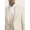 Tiavllya Casual 3 Pieces Mens Suit Flat Linen Notch Lapel Suit(Blazer+Vest+ Pant)