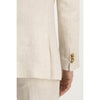 Tiavllya Casual 3 Pieces Mens Suit Flat Linen Notch Lapel Suit(Blazer+Vest+ Pant)
