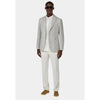 Tiavllya Casual Men's 2 Pieces Mens Blazer Notch Lapel Linen For Wedding