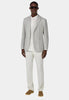 Tiavllya Casual Men's 2 Pieces Mens Blazer Notch Lapel Linen For Wedding