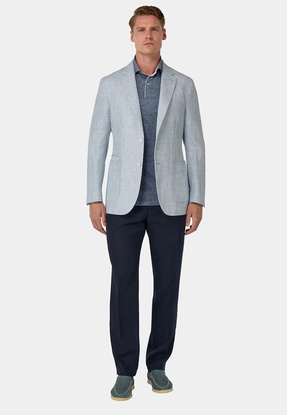 Tiavllya Casual Men's 2 Pieces Mens Blazer Notch Lapel Linen For Wedding