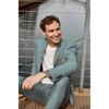 Tiavllya Casual Men's 2 Pieces Mens Suit Notch Lapel Linen For Wedding (Blazer+Pants)