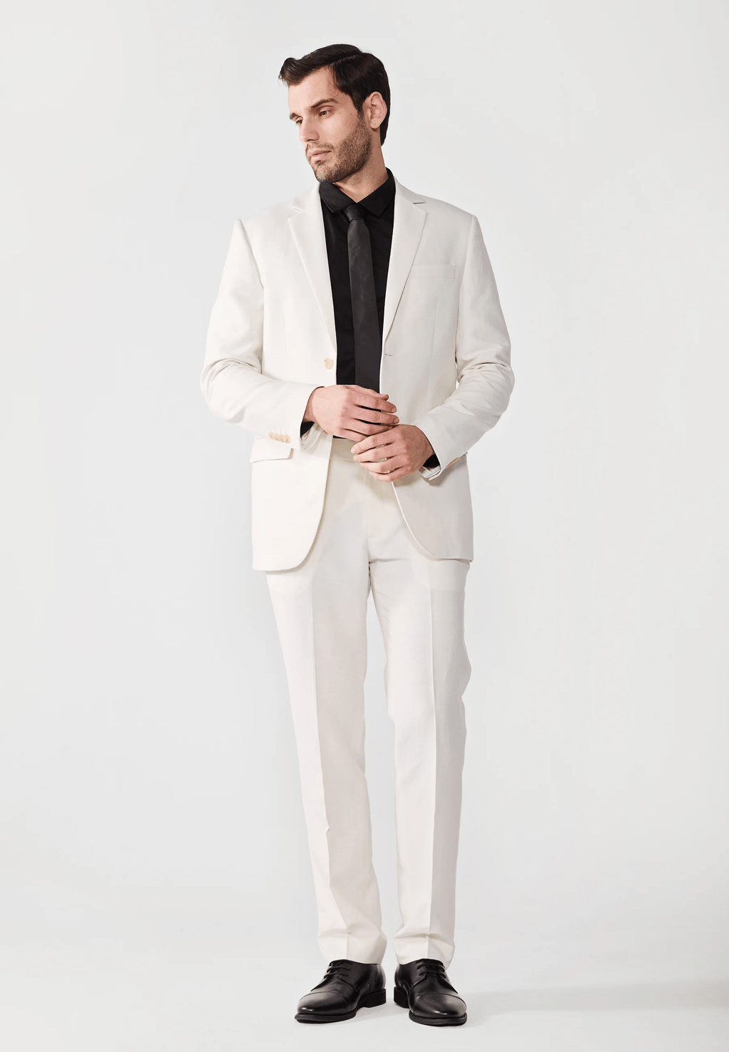 Tiavllya Casual Men's 2 Pieces Mens Suit Notch Lapel Linen For Wedding (Blazer+Pants)