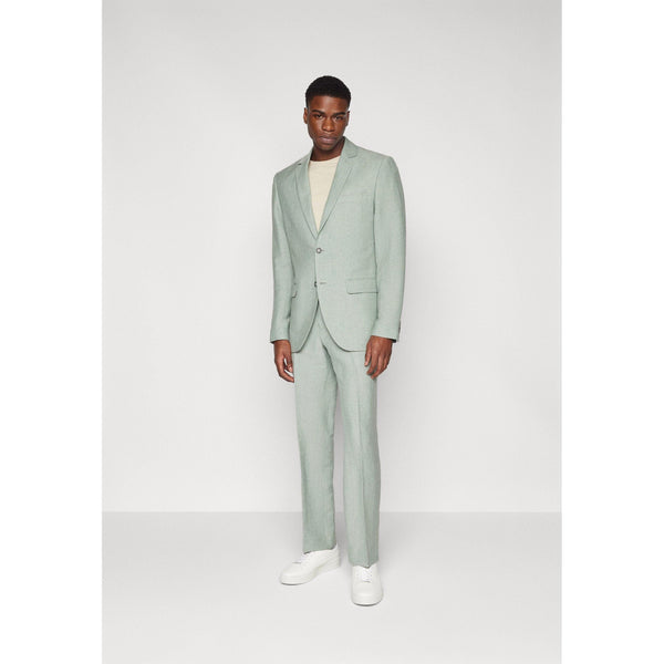 Tiavllya Casual Men's 2 Pieces Mens Suit Notch Lapel Linen For Wedding (Blazer+Pants)