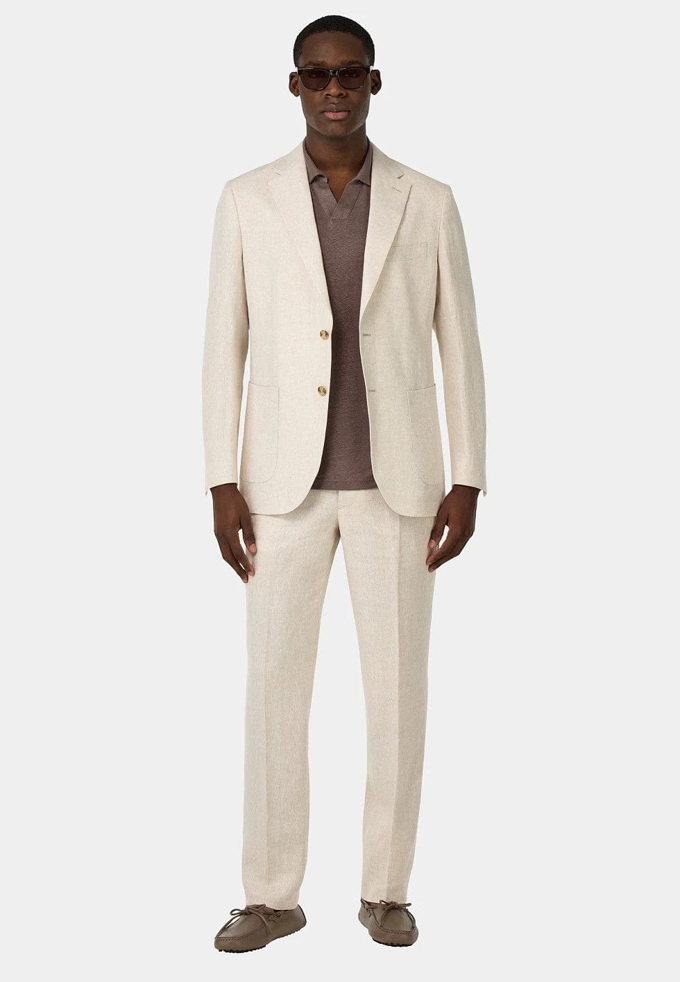 Tiavllya Casual Men's 2 Pieces Mens Suit Notch Lapel Linen For Wedding (Blazer+Pants)