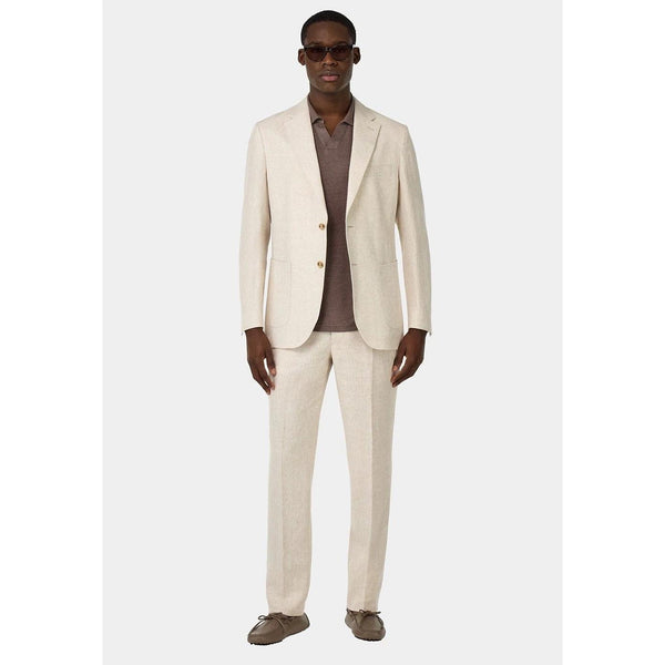 Tiavllya Casual Men's 2 Pieces Mens Suit Notch Lapel Linen For Wedding (Blazer+Pants)
