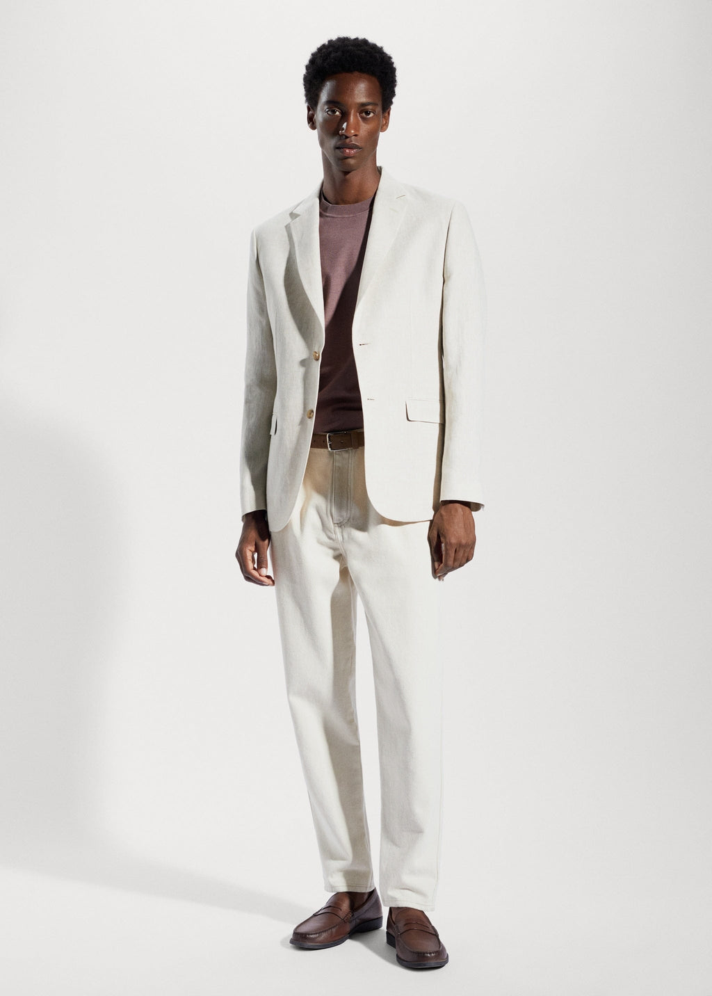 Tiavllya Casual Men's 2 Pieces Mens Suit Notch Lapel Linen For Wedding (Blazer+Pants)