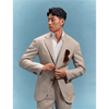Tiavllya Casual Men's 2 Pieces Mens Suit Peak Lapel Linen For Wedding (Blazer+Pants)