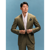 Tiavllya Casual Men's 2 Pieces Mens Suit Peak Lapel Linen For Wedding (Blazer+Pants)