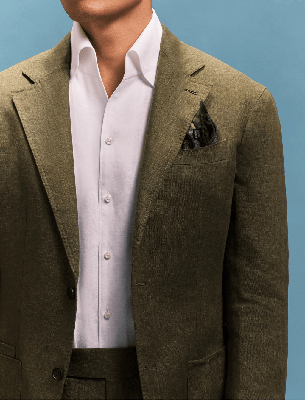 Tiavllya Casual Men's 2 Pieces Mens Suit Peak Lapel Linen For Wedding (Blazer+Pants)