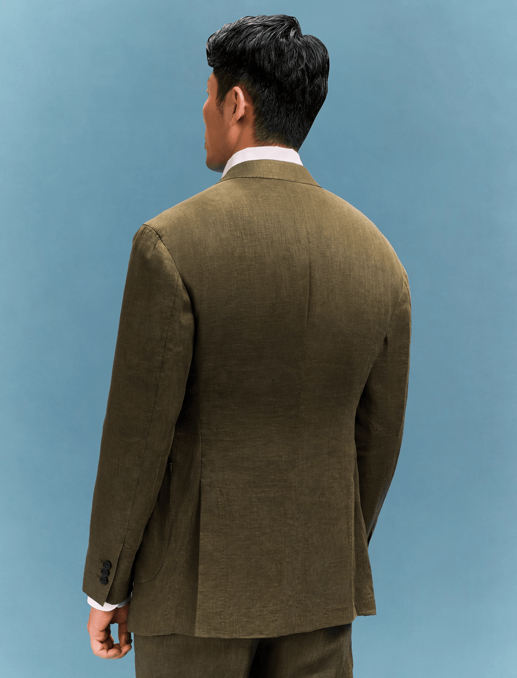 Tiavllya Casual Men's 2 Pieces Mens Suit Peak Lapel Linen For Wedding (Blazer+Pants)