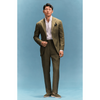 Tiavllya Casual Men's 2 Pieces Mens Suit Peak Lapel Linen For Wedding (Blazer+Pants)