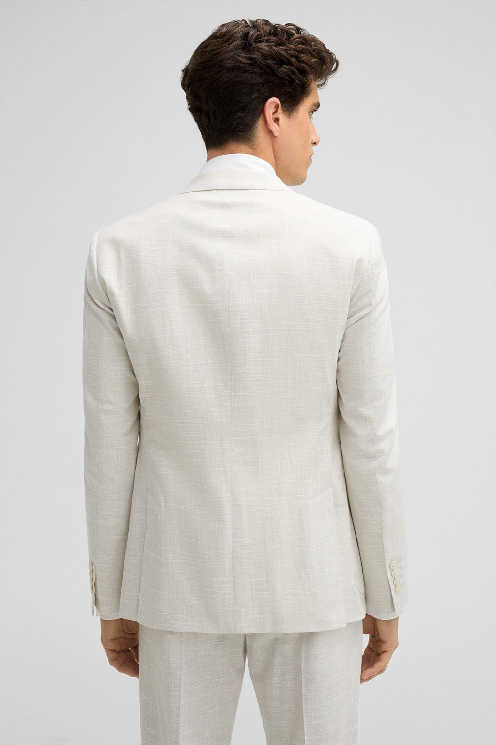 Tiavllya Casual Men's 3 Pieces Mens Suit Notch Lapel Linen For Wedding (Blazer+vest+Pants)