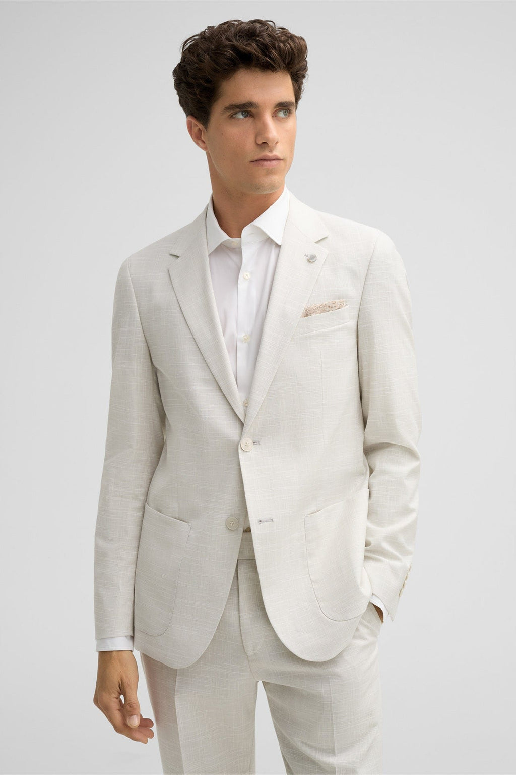 Tiavllya Casual Men's 3 Pieces Mens Suit Notch Lapel Linen For Wedding (Blazer+vest+Pants)