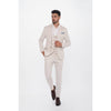 Tiavllya Casual Men's 3 Pieces Mens Suit Notch Lapel Linen For Wedding (Blazer+vest+Pants)