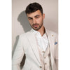 Tiavllya Casual Men's 3 Pieces Mens Suit Notch Lapel Linen For Wedding (Blazer+vest+Pants)