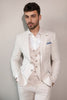 Tiavllya Casual Men's 3 Pieces Mens Suit Notch Lapel Linen For Wedding (Blazer+vest+Pants)