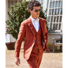 Tiavllya Casual Men's 3 Pieces Mens Suit Notch Lapel Linen For Wedding (Blazer+vest+Pants)