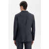 Tiavllya Casual Men's Black 2 Pieces Mens Suit Peak Lapel Linen For Wedding (Blazer+Pants)